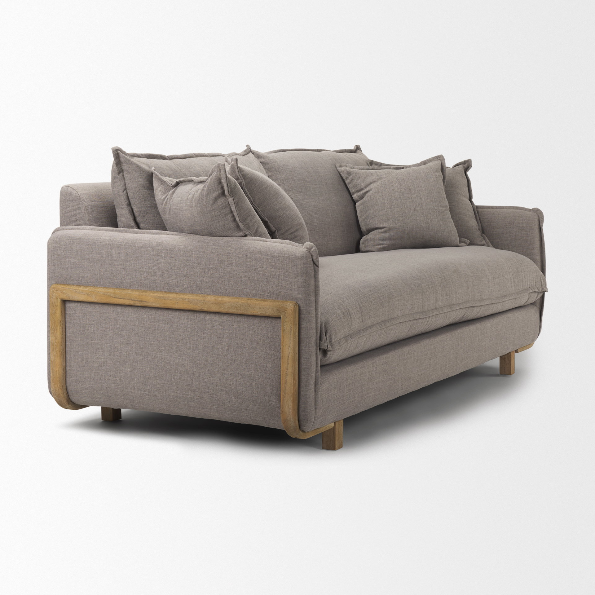 Roy I 84' Flint Gray Upholstered Three Seater Sofa, Sofas & Sectional by Mercana, 83.86" length x 40.94" width x 32.87" height View 8