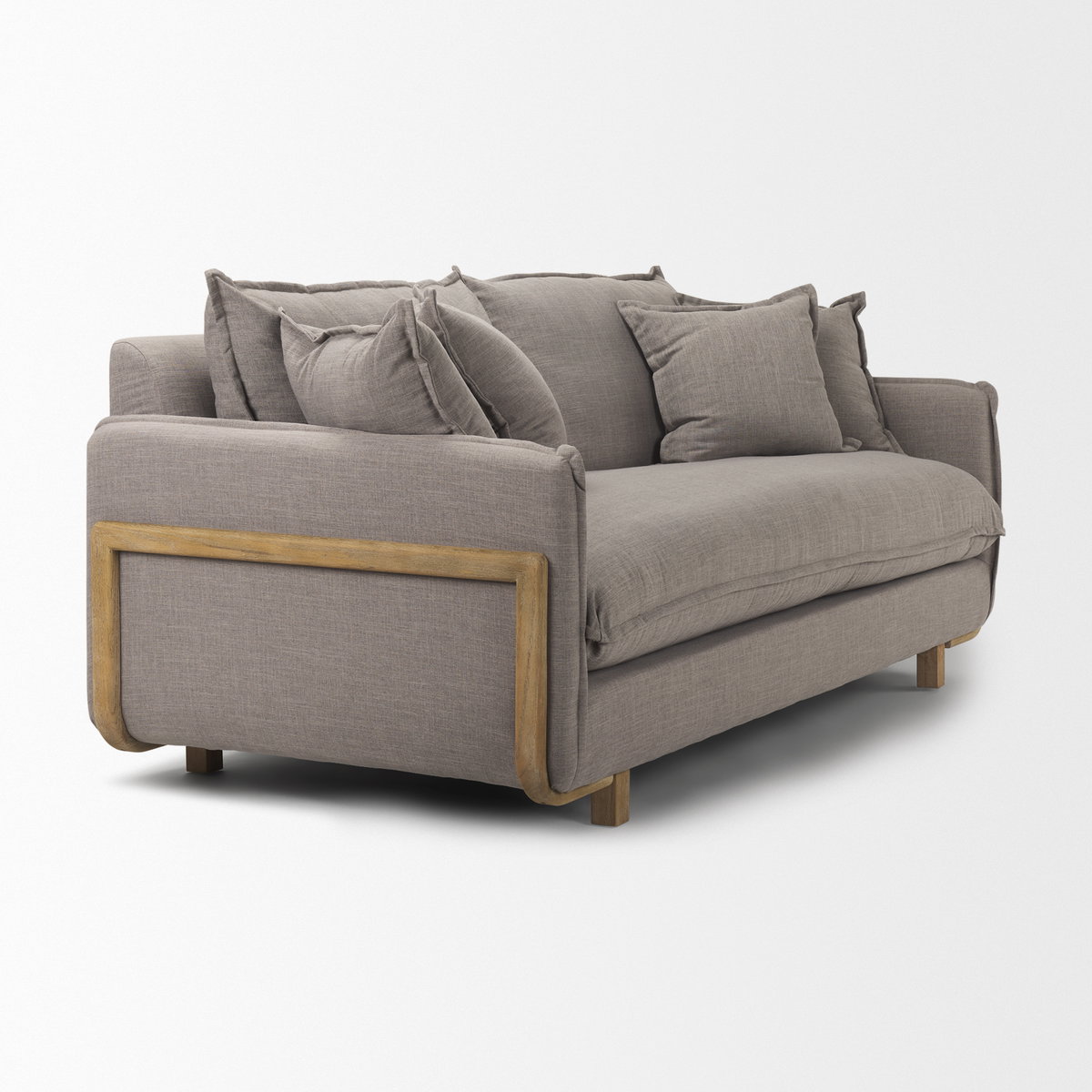 Roy I 84' Flint Gray Upholstered Three Seater Sofa, Sofas & Sectional by Mercana, 83.86" length x 40.94" width x 32.87" height View 8