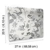 Botanicals & Lemurs Grey Peel & Stick Wallpaper thumbnail 7