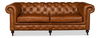 Tufted English Club Sofa, Cuba Brown, Sofas & Sectional by Sarreid, 89" length x 38" width x 32" height thumbnail 2