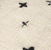Saanvi Wool with Cream and Black Stitched Cross Patterned Pouf, Ottoman by Mercana, 16" length x 16" width x 16" height thumbnail 5