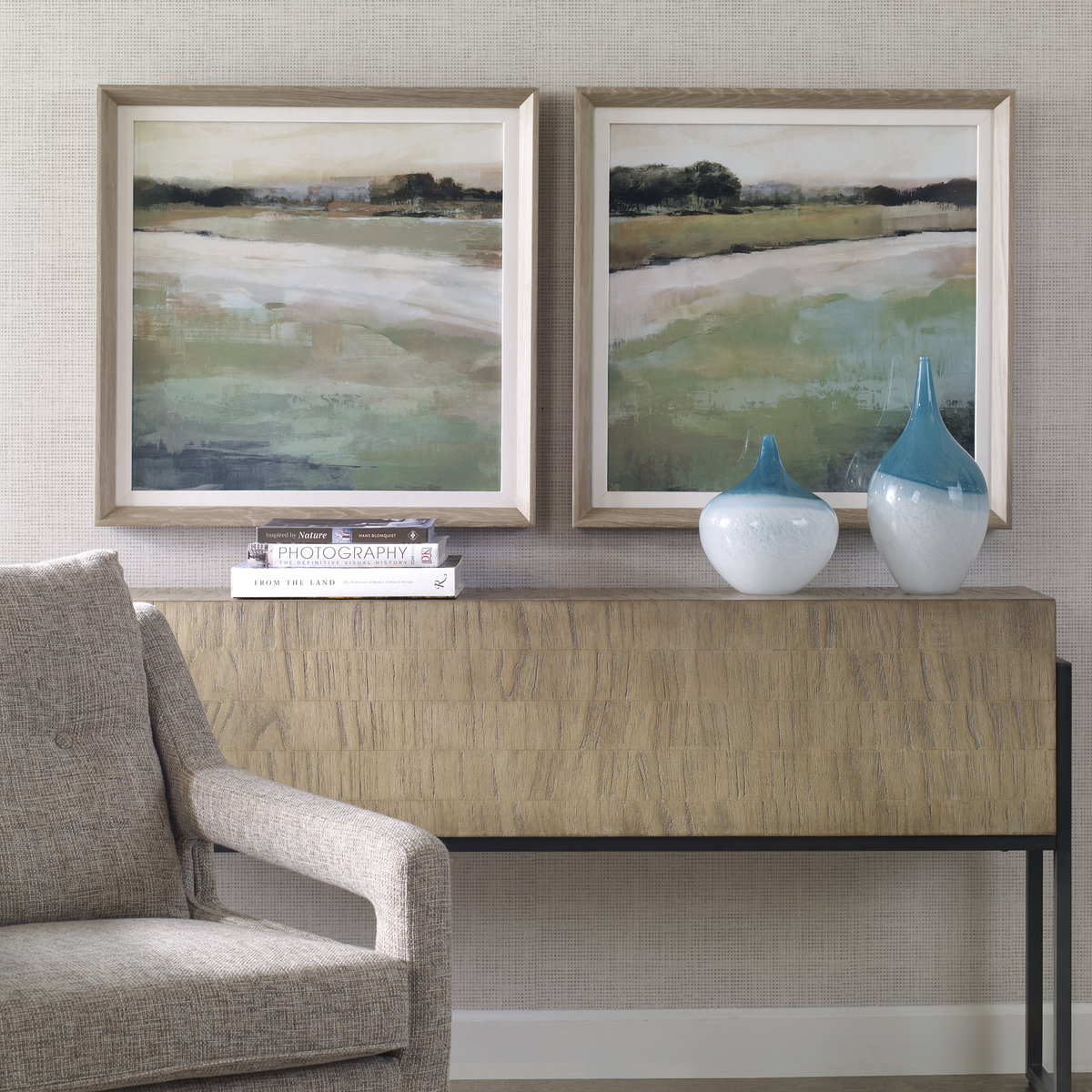Vivid Vista Framed Prints Set/2, Art by Uttermost, 28" width x 28" height x 2" depth View 2