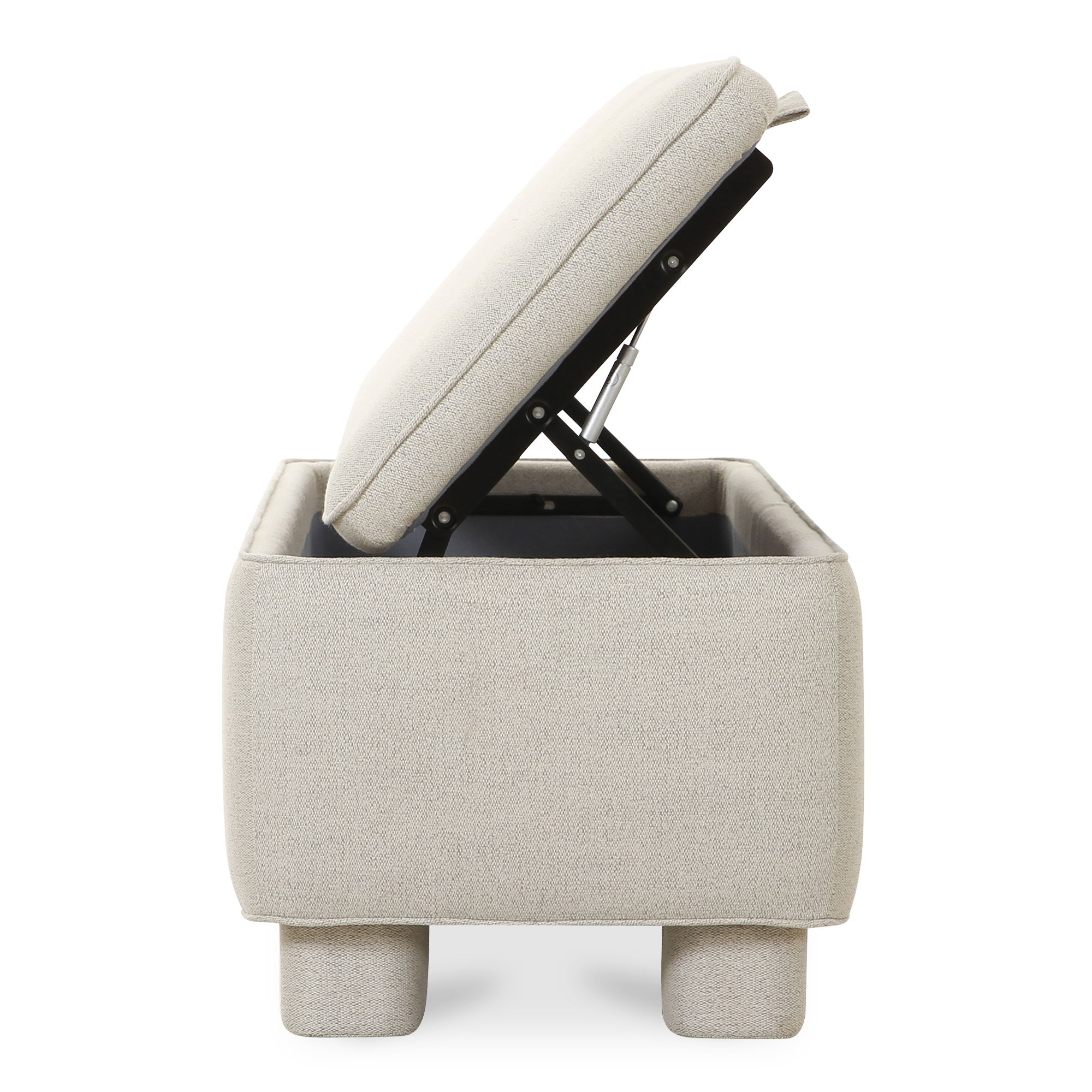 Ichigo Storage Bench Light Grey, Benche by Moe's Home, 59" width x 18" height x 20" depth View 5