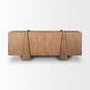 Eula Medium Brown Wood 4-Door Sideboard, Sideboards & Buffet by Mercana, 78" length x 18.5" width x 30" height thumbnail 4