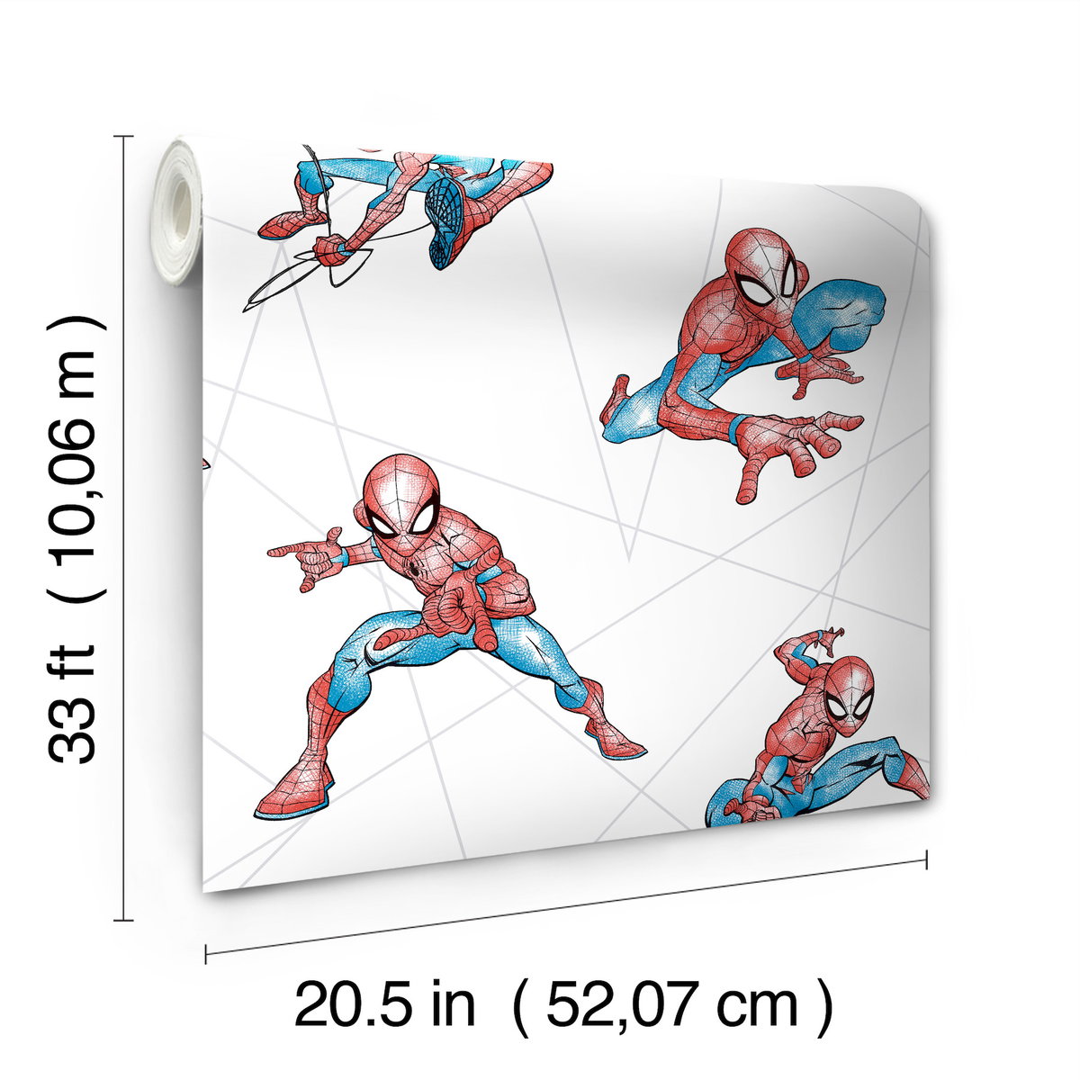 Spider-Man Fracture Blue & Grey Wallpaper, by York Wall, 33' length x 1'8.5" width x 0.02" depth View 3