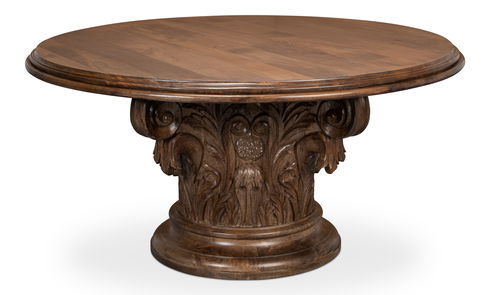 Hestia Carved Round Dining Table