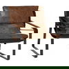 Connor Club Chair Open Road Brown Leather thumbnail 1