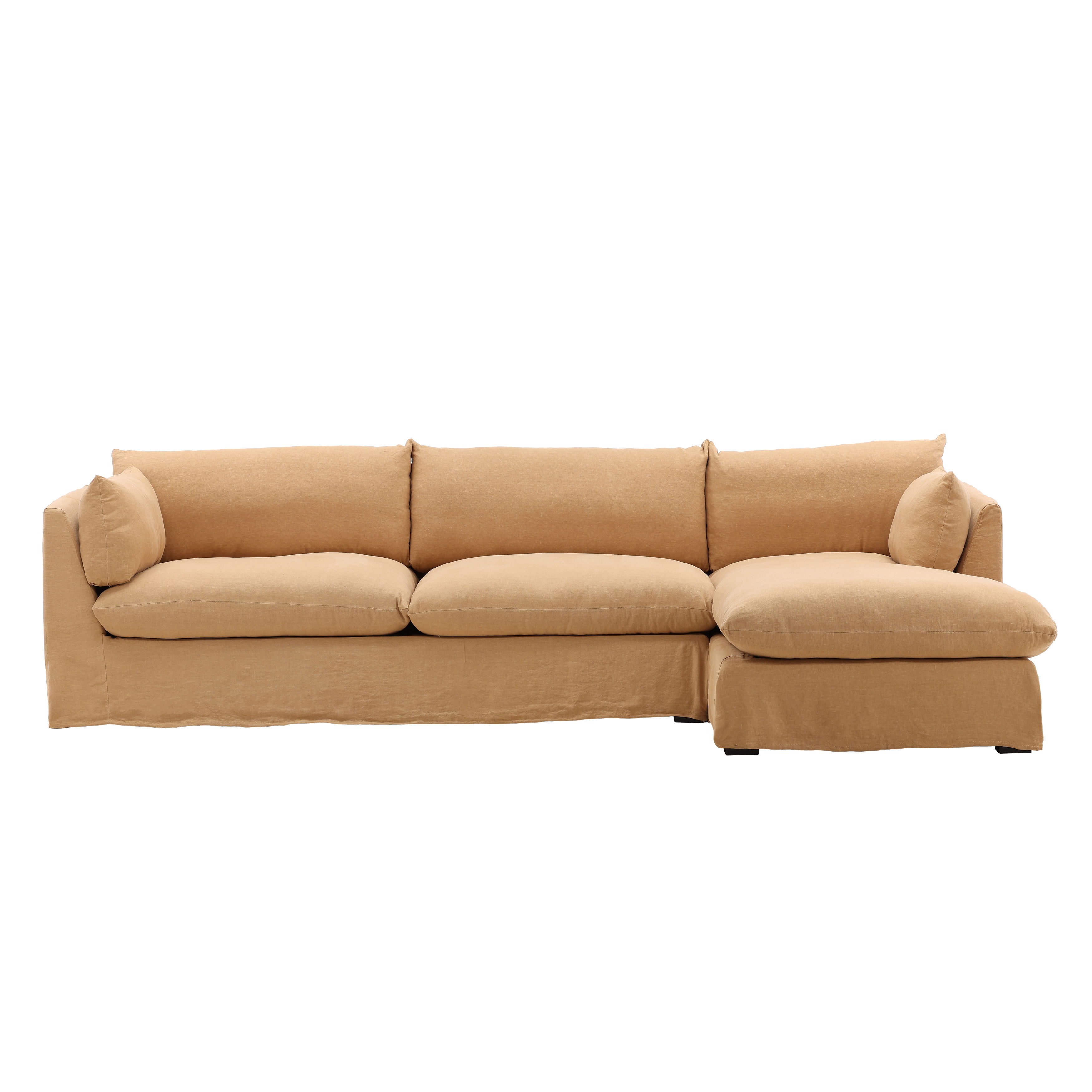 Otis 2 Piece Chaise Sectional Frame RAF, Sofas & Sectional by Dovetail, 123" width x 28.5" height x 64.5" depth View 2