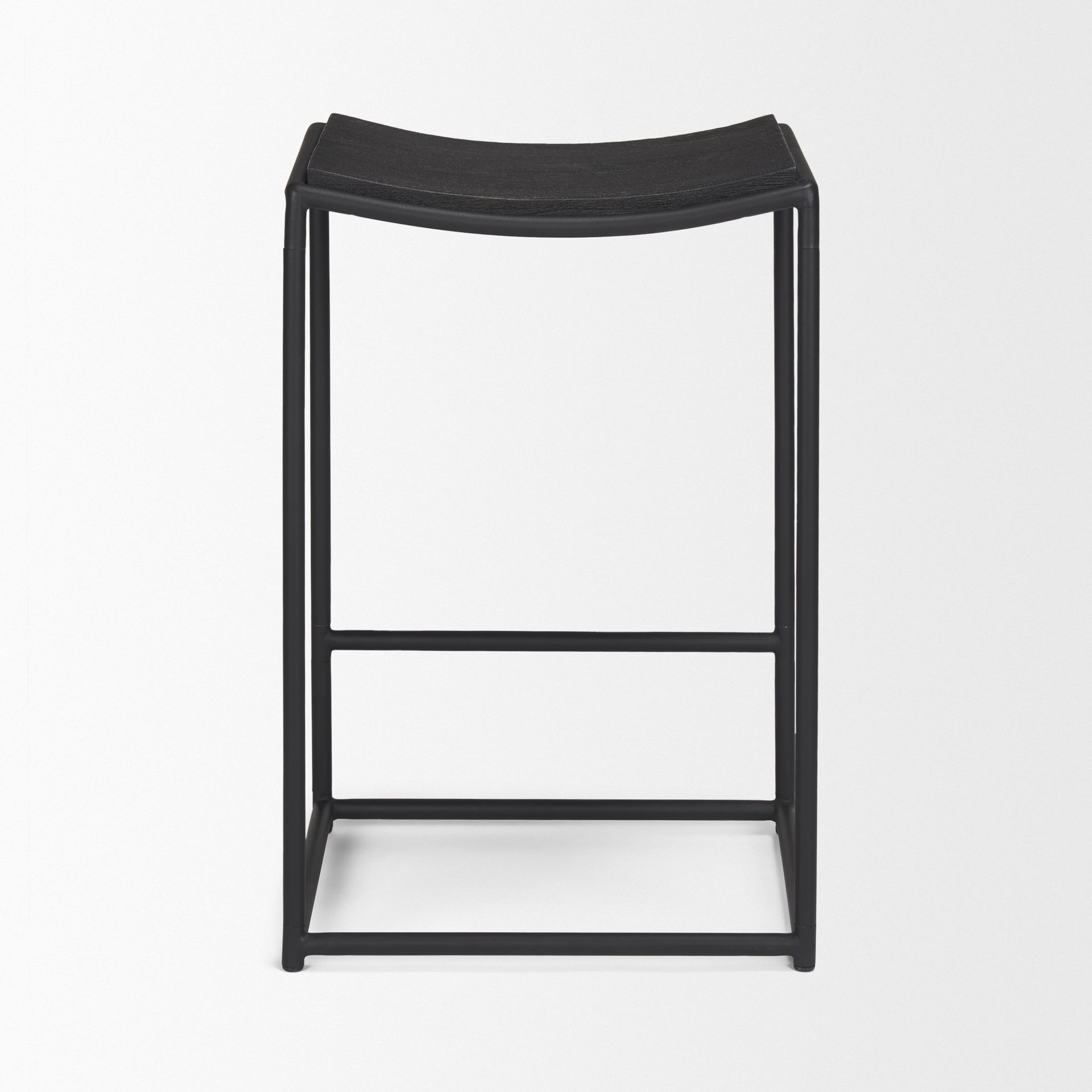 Taniel Textured Black Wood with Black Metal Counter Stool large image 