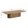 Camerlin Oak Coffee Table, Furniture by Uttermost, 66" width x 16" height x 32" depth thumbnail 3