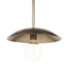 Garnet 13L x 13W Gold Hammered Metal Pendant Light, by Mercana, 14.5" length x 14.5" width x 3.25" height thumbnail 1