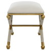 Socialite White Small Bench, Benche by Uttermost, 24" width x 20.25" height x 17" depth thumbnail 5