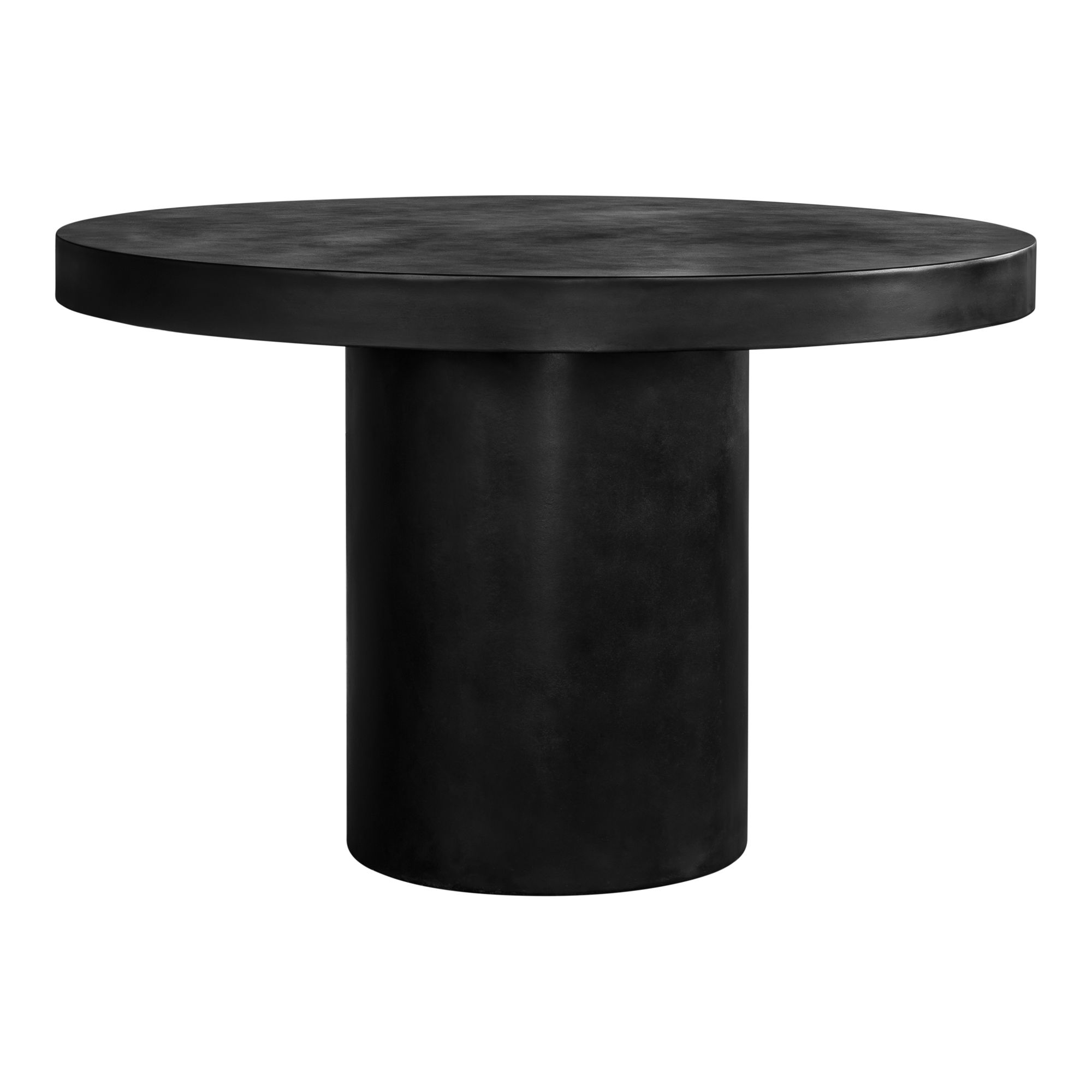 Cassius Round Outdoor Dining Table Black, Outdoor Table by Moe's Home, 3'11" width x 2'6.5" height x 3'11" depth View 1