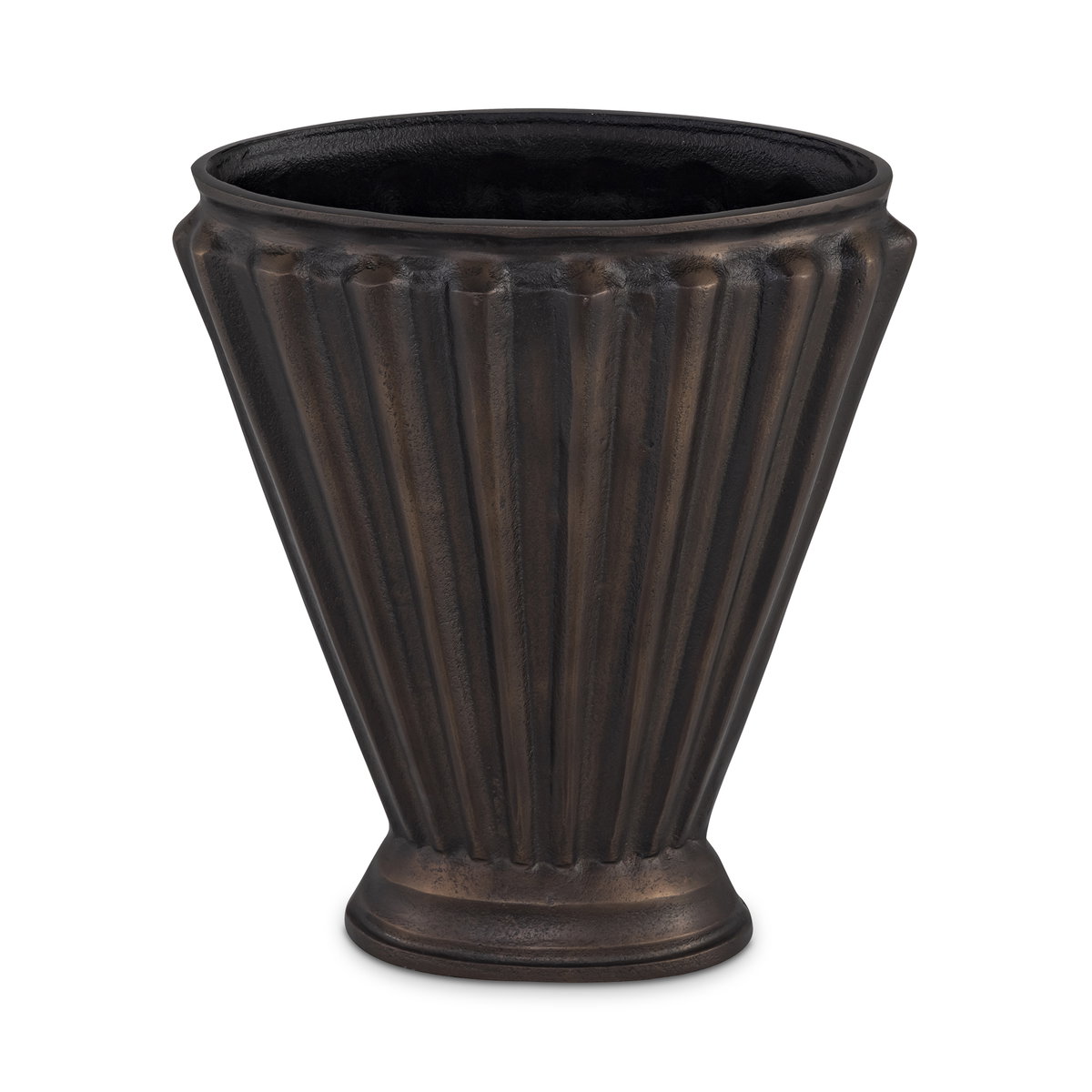 Jade Vase Antique Brass Cast Aluminum, by Moe's Home, 13" width x 15" height x 6" depth View 1