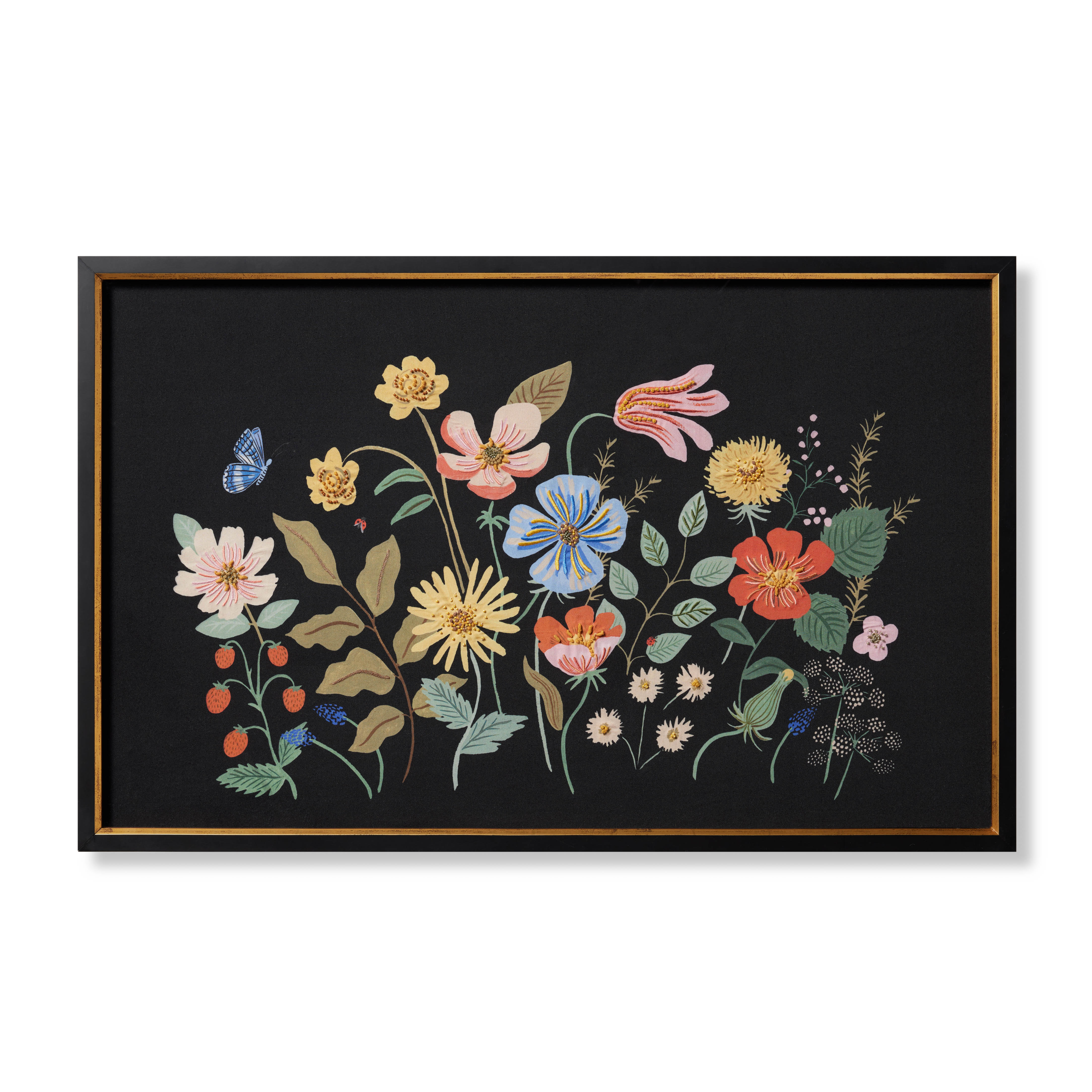 Rifle Paper Co. x Loloi Strawberry Fields Cluster Wall Art large image 