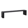 Post Large Dining Bench Black, Benche by Moe's Home, 82" width x 17" height x 16" depth thumbnail 2