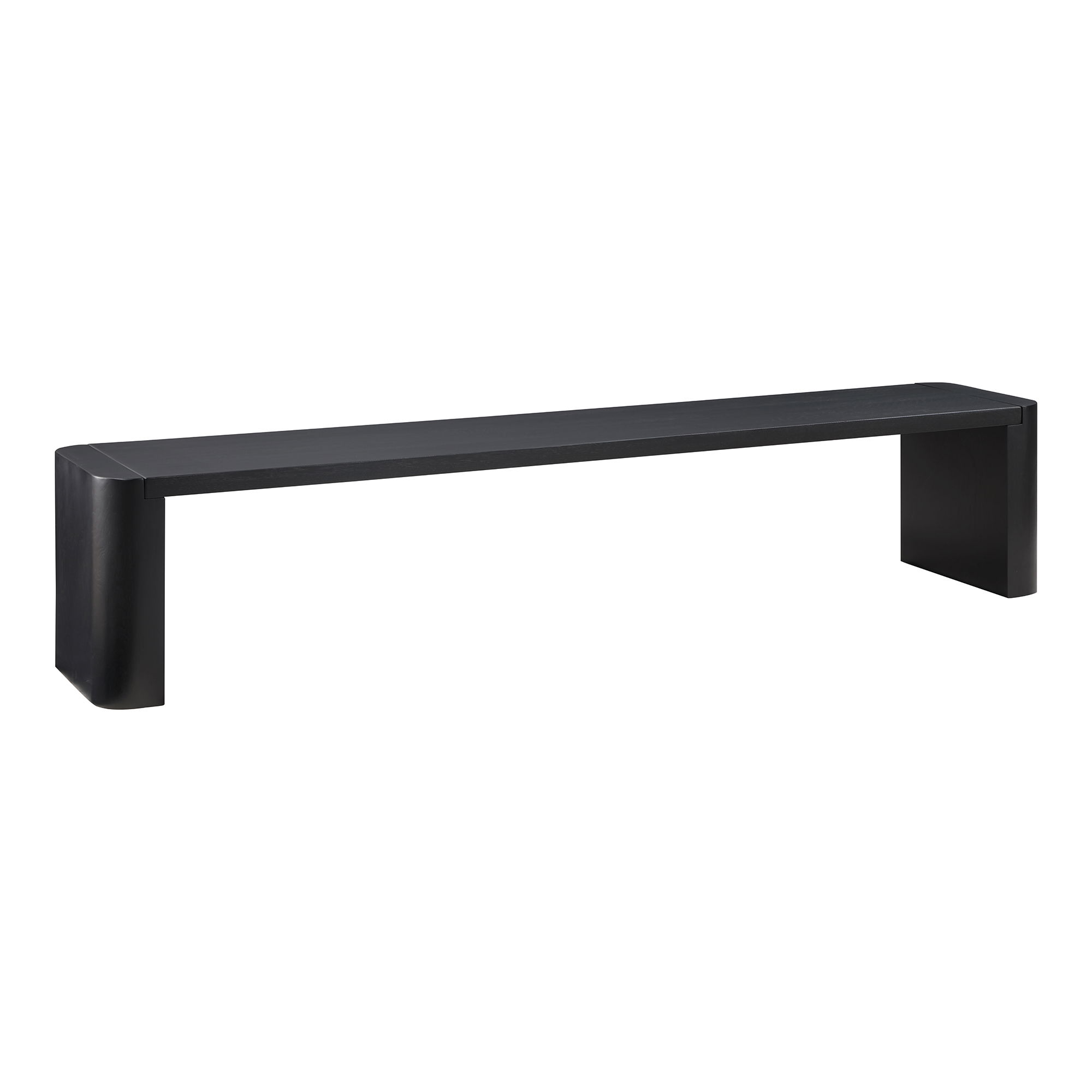 Post Large Dining Bench Black large image 