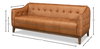 Isaac Leather Sofa, by Sarreid, 2'6" length x 6'5" width x 2'7" height thumbnail 14