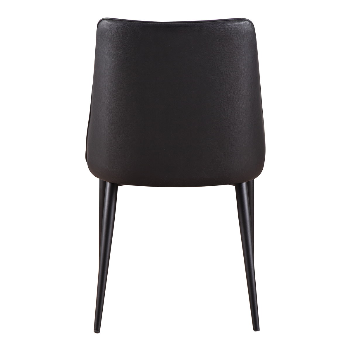 Lula Dining Chair Black Vegan Leather - Set Of Two, by Moe's Home, 18" width x 31.9" height x 23.4" depth View 7