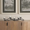 Quito Black Metal Chain-Link Five Candle Table Candle Holder, Candles & Candle Holder by Mercana, 7.68" length x 28" width x 4.69" height thumbnail 2