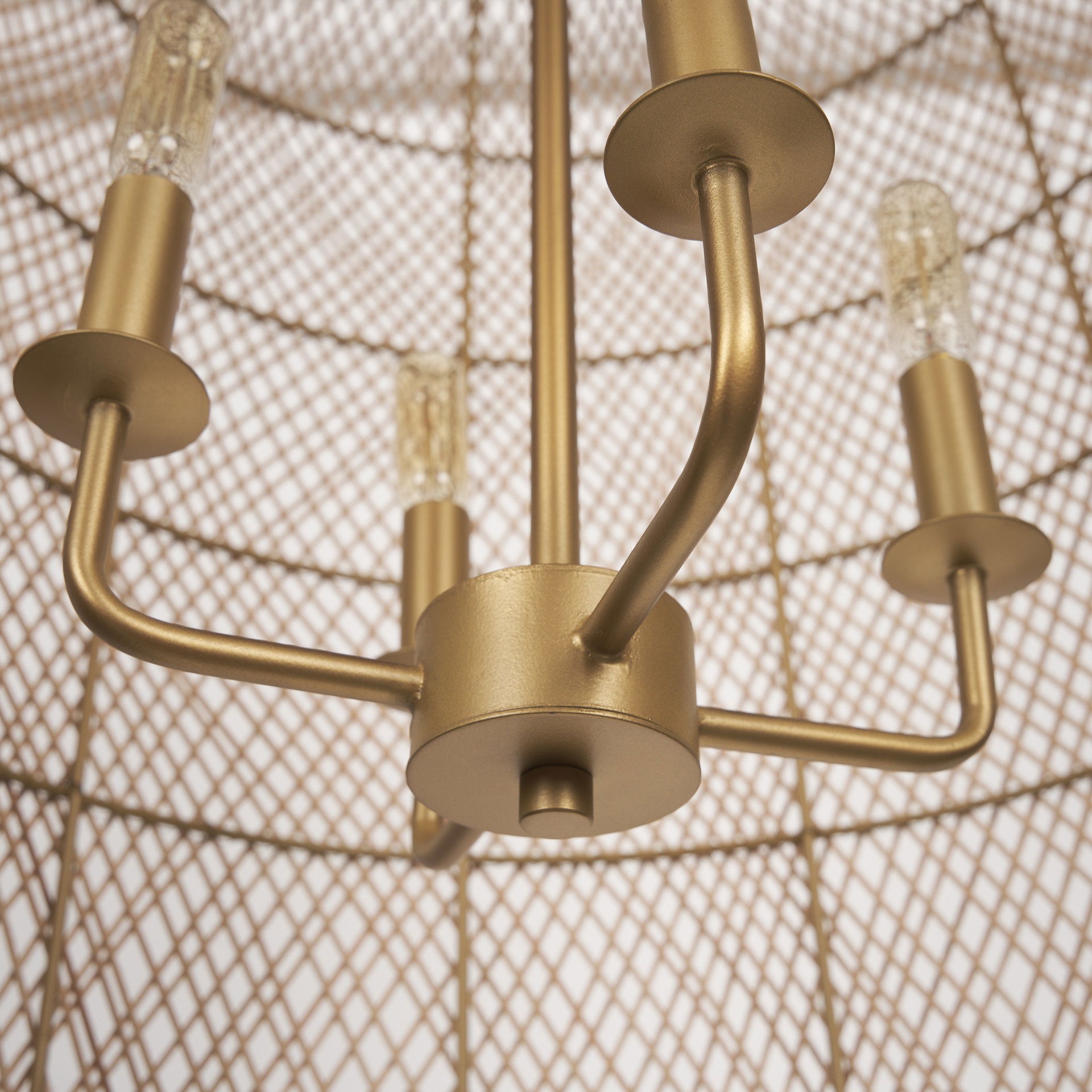 Thad 4-Light Natural Woven Rattan Foyer Chandelier large image 