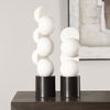 Symmetry White Sculptures Set/2, Decorative by Uttermost, 4.5" width x 18" height x 4.5" depth thumbnail 2