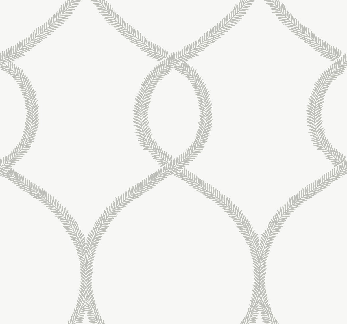 Laurel Leaf Ogee Grey Wallpaper, by York Wall, 27' length x 2'3" width x 0.02" depth