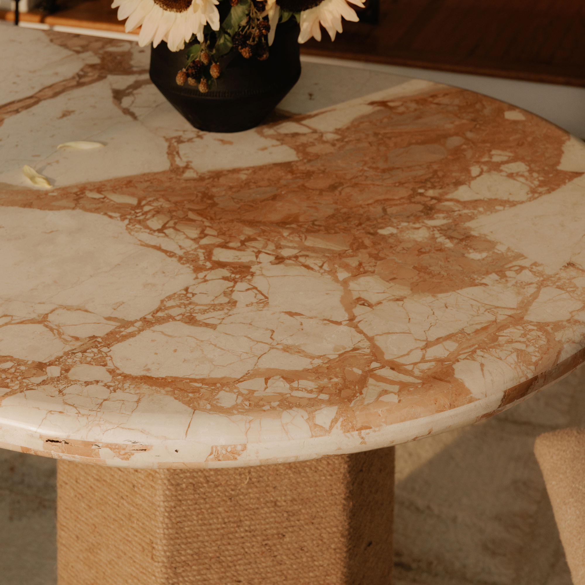 Sartoria Dining Table Breccia Marble, by Moe's Home, 72" width x 30" height x 40" depth View 7