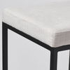 Frodo 26' Seat Height White Fabric Seat Black Metal Base Stool thumbnail 6