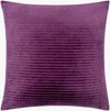 Cotton Velvet Stripes Accent Pillow, Decorative Pillow by Surya, 20" length x 20" width thumbnail