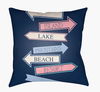 Carolina Coastal Accent Pillow, Decorative Pillow by Surya, 18" length x 18" width thumbnail