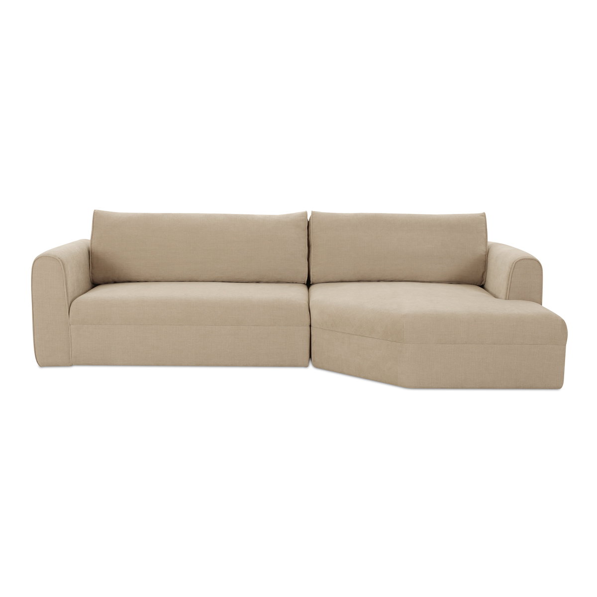 Madrid Right Sectional Cool Beige, Sectional Sofa by Moe's Home, 112" width x 33.5" height x 65" depth View 1