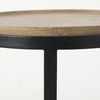 Aisley (Set of 2) 19.3L x 19.3W x 19H Light Brown Wood with Black Metal Base Round Nesting Side Tables thumbnail 6