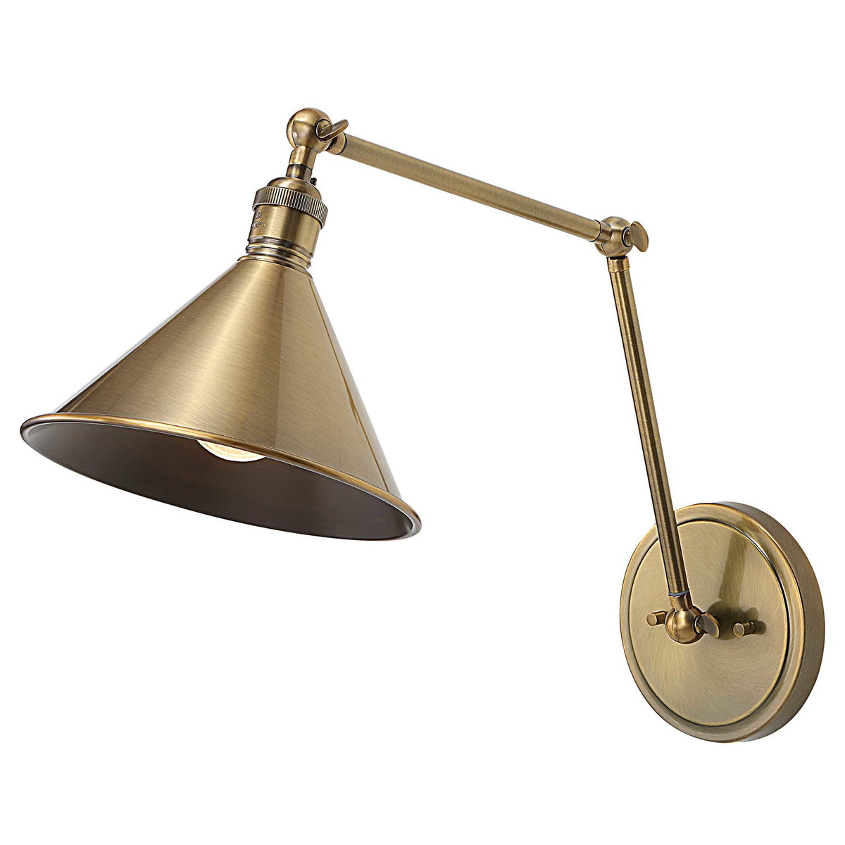 Exeter 1 Light Adjustable Sconce, Ceiling Light by Uttermost, 8" width x 28" height x 24.87" depth View 5