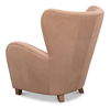 Lombard Wing Chair,Greece Grey Leather, Seating by Sarreid, 34" length x 36" width x 40" height thumbnail 11