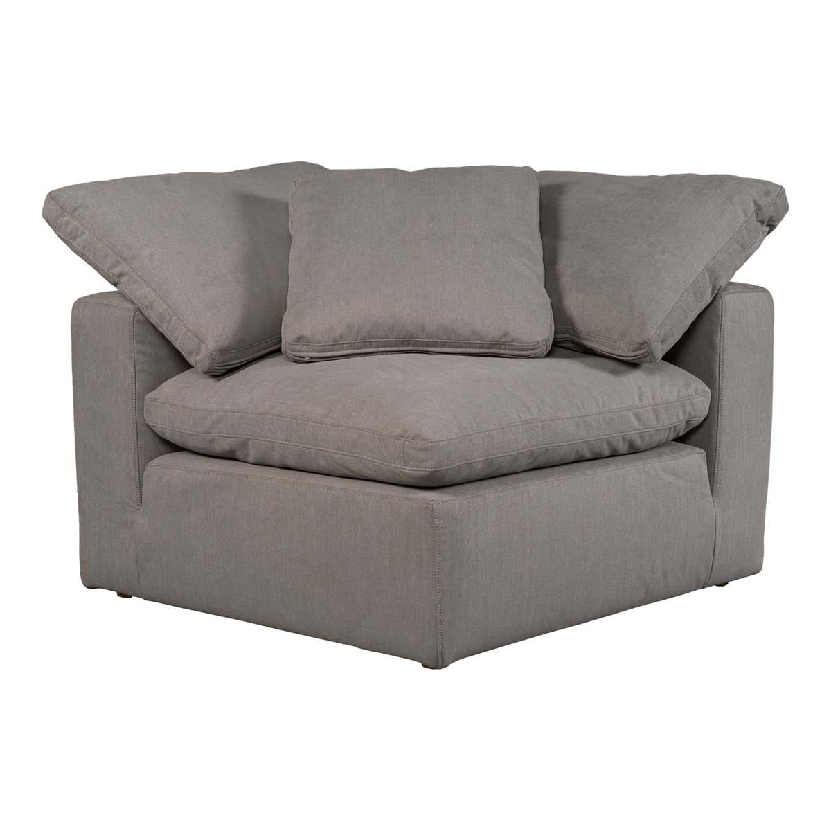 Terra Condo Corner Chair Light Grey, Sectional Sofa by Moe's Home, 38" width x 32" height x 38" depth View 1