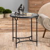Samson Glass Side Table, Furniture by Uttermost, 24.37" width x 25" height x 24.37" depth thumbnail 2