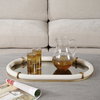 Cyprus Leather Oval Tray, Decorative Tray by Uttermost, 24" width x 2" height x 16" depth thumbnail 5