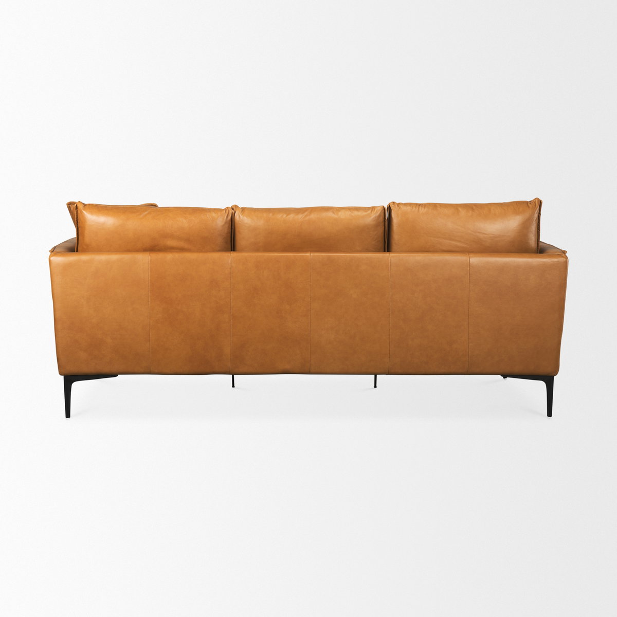 Lake Como 85.8W Tan Leather Three Seater Sofa, Sofas & Sectional by Mercana, 85.83" length x 36.61" width x 32.28" height View 8