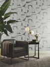 Abstract Geo Fog & Silver Wallpaper, by York Wall, 26'10.8" length x 2'3" width x 0.02" depth thumbnail 3