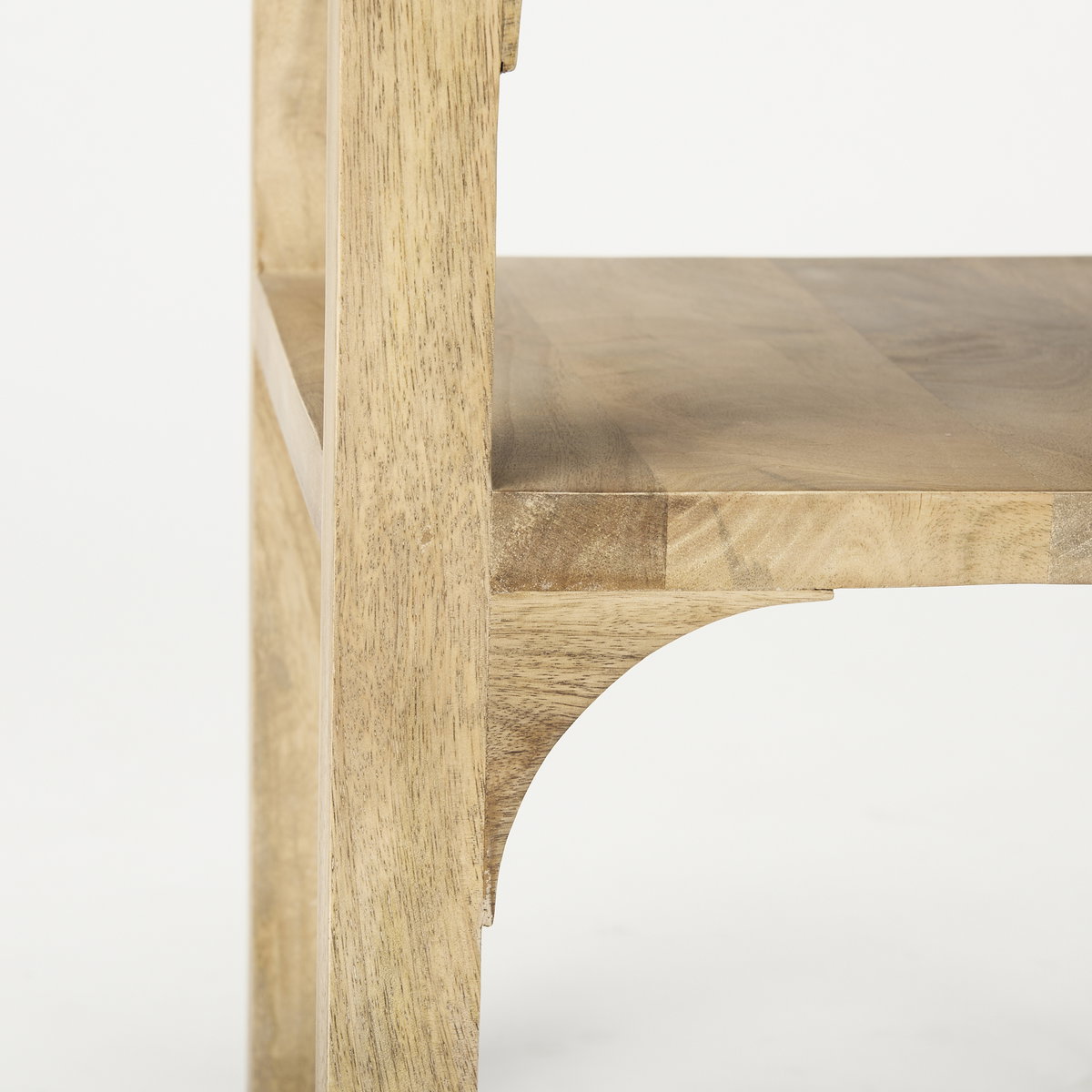 Candace Light Wood Bridge Accent Table, Side & End Table by Mercana, 20" length x 20" width x 22" height View 8