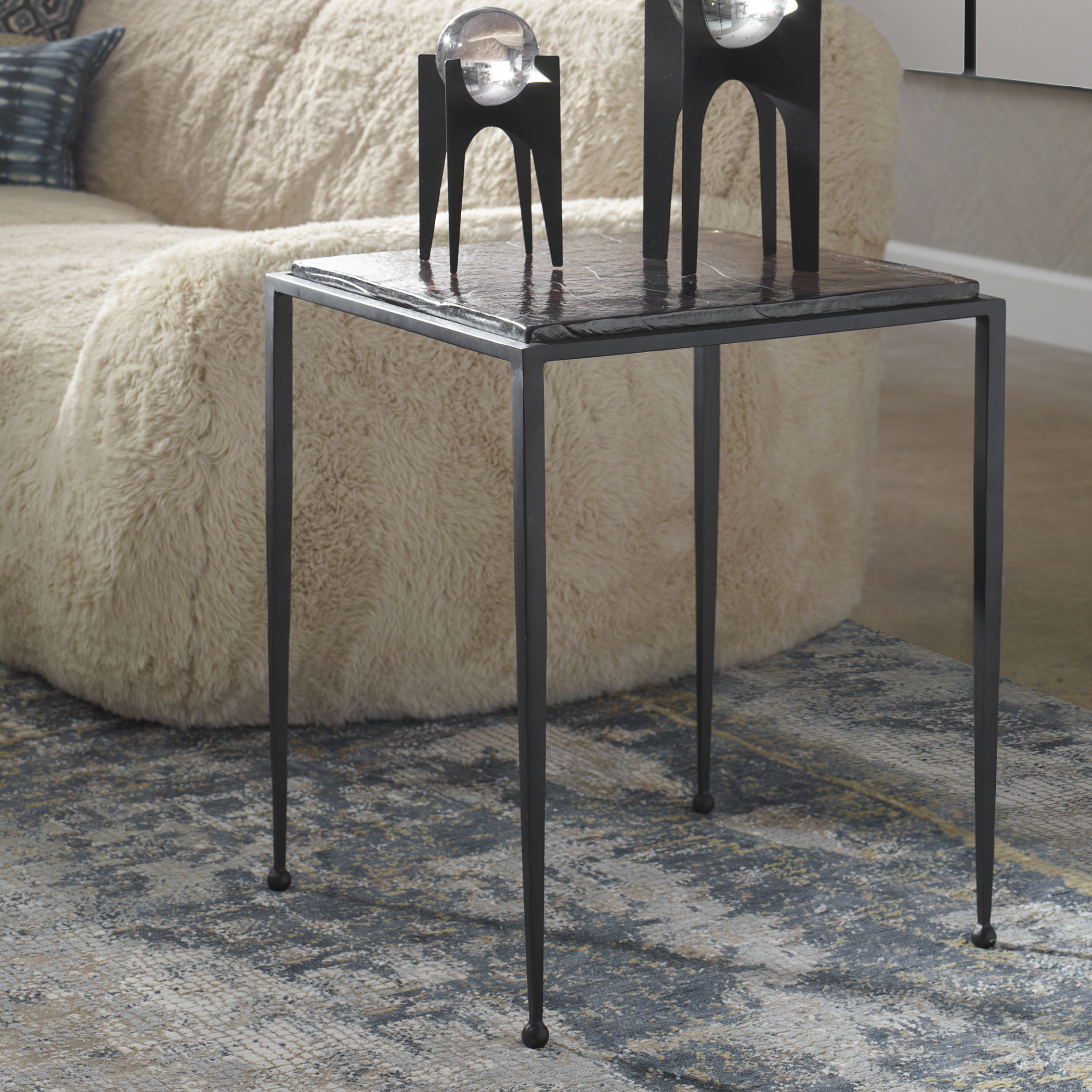 Wavelet Iron Side Table large image 