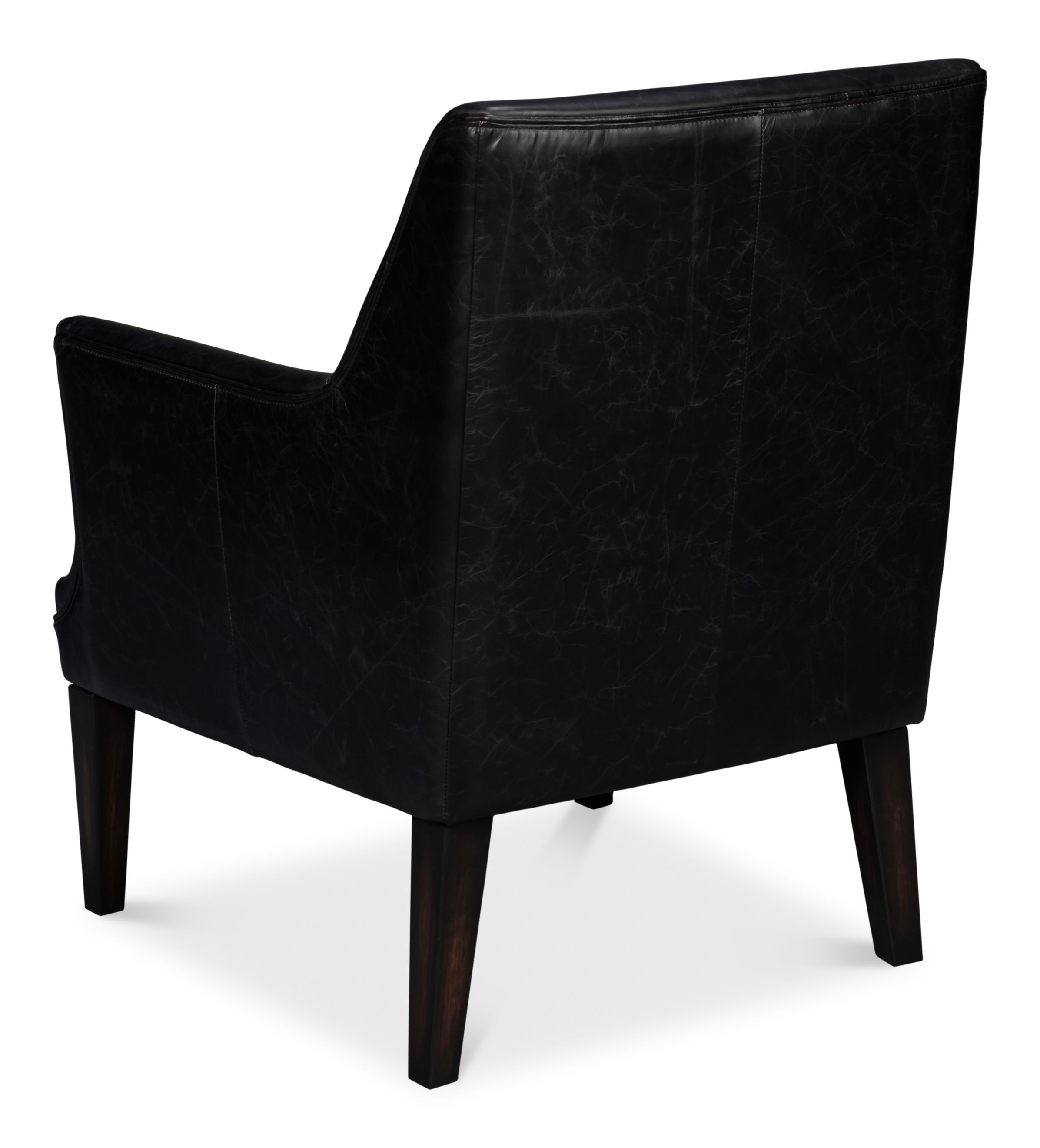 Royalton Distilled Leather Chair,Blk large image 