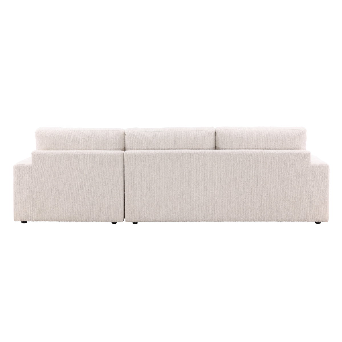 Bryce Chaise Sectional Cream, Sectional Sofa by Dovetail, 115" width x 34.68" height x 74.5" depth View 3