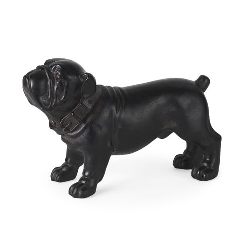 Hugo 5L x 13W Black Resin Bulldog
