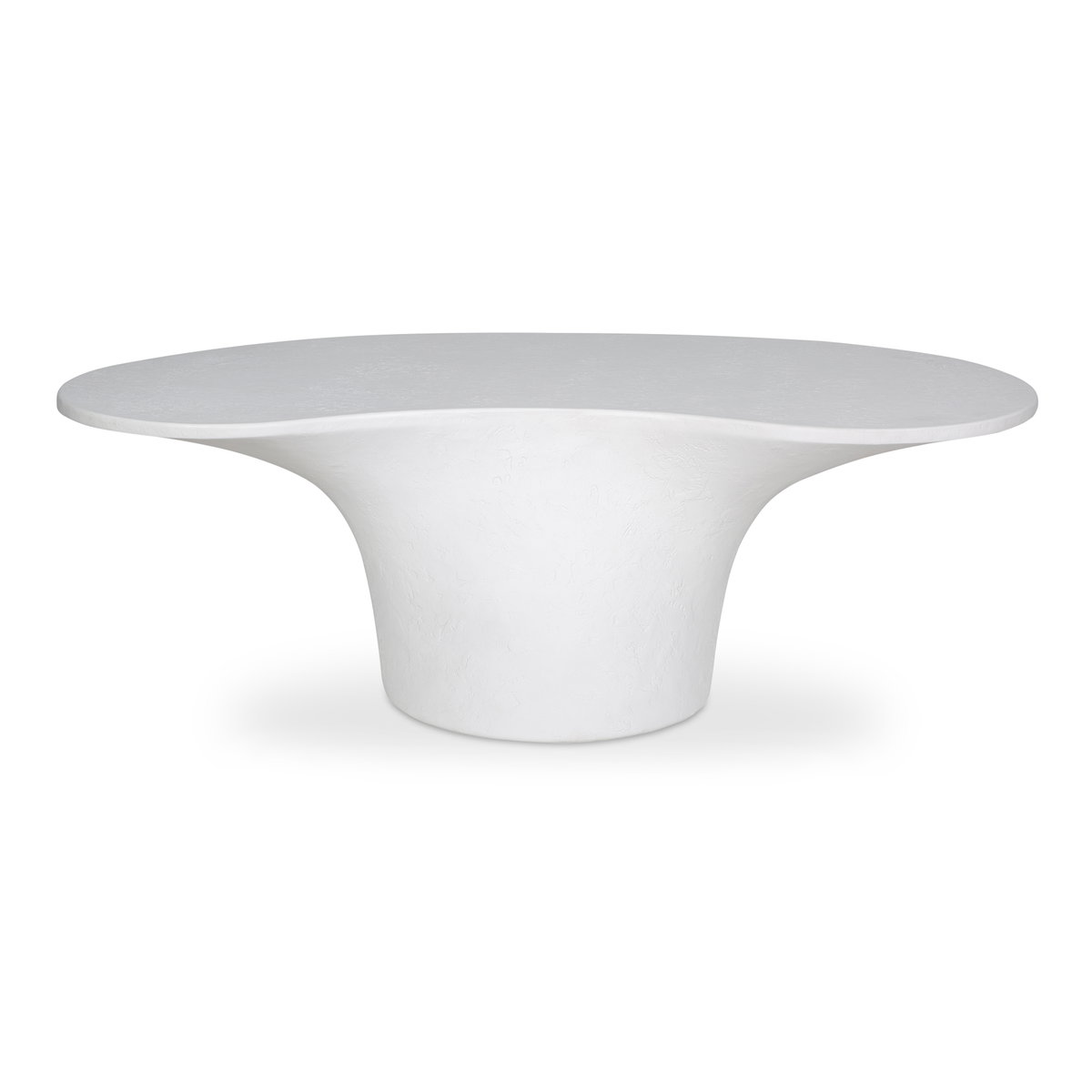 Yumi Outdoor Coffee Table White, by Moe's Home, 47" width x 15.5" height x 23.6" depth View 1