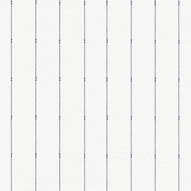 In Stitches Stripe Navy & Cream Wallpaper large image 