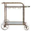 Carrinho Antique Brass Bar Cart, Furniture by Uttermost, 38.25" width x 36.25" height x 16.25" depth thumbnail 5