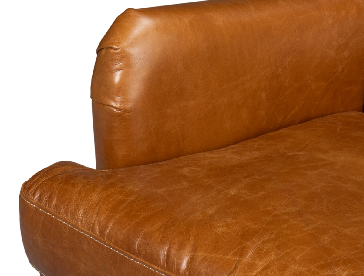 Elite Wing Lounge Chair  Cuba Brown, by Sarreid, 3' length x 2'4" width x 3'4" height View 6