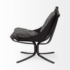 Colarado Black Leather Cushions with Black Metal Frame Sling-Style Accent Chair thumbnail 4